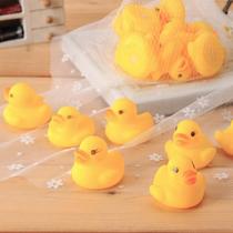 10pcs cute baby bath bathing toys rubber race squeaky duck B