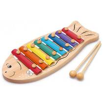 Children Orff musical instrument eight-tone wooden accordion toy 10-11 months baby educational toy 1-3 years old