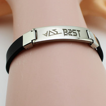 BEAST Flat Titanium Steel Bracelet Creative Design Simple Personality Versatile Fashion Ins Style Trendy Stainless Steel Jewelry