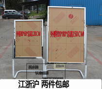Custom hotel water sign billboard display stand L foot indicator stainless steel titanium poster stand thickened display stand