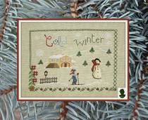 Italian SARA original embroidered Cold Winter with wooden buttons