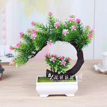 New Bonsai Plant Pendulum Simulation Tree Greet Visitors Pine Bonsai Indoor Table Top Home Decoration Green Planting Fake Tree Potted Plants