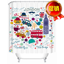  New shower curtain European cartoon personality shower curtain waterproof and mildew-proof custom shower curtain Shower curtain