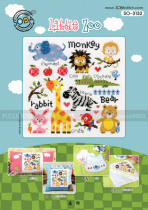 Cross stitch electronic picture redrawing source file-SODA SO-3132 zoo cartoon childrens room