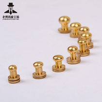  Handmade diy pure copper monk head hand-sewn leather art leather goods Leather luggage accessories Leather buckle pacifier nail Leather nail buckle