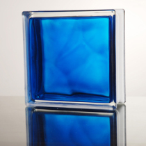 Inner color blue hollow glass brick Glass brick Partition wall colored glass brick