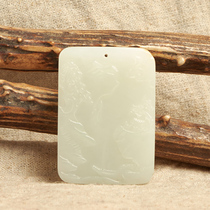  Literati landscape brand~ ~ Hetian seed white jade