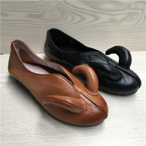 2020 Spring Summer New Womens Shoes Fashion Ultra Soft Underpea Shoes Flat Bottom Horns Casual Shoes Set Foot Women Single Shoe Tide