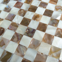 Aofei checkerboard natural shell mosaic tile dense spell Suitable for bathroom kitchen living room background wall European style