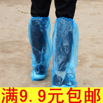 Outdoor Rain waterproof high tube disposable shoe cover male and female riding rain shoe cover thick wear-resistant rain boot cover