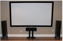 Mei TV transparent flat screen frame 80 92 100 106 120 130 inch white screen gray screen
