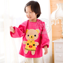 Child Thickening Hood Clothing Autumn winter waterproof pure cotton light Core velvet anti-dress jacket apron children eating clothes hooded sweatshirt