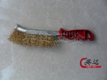 Steel wire knife brush copper plating rust removal brush steel wire brush knife-shaped seam cleaning brush plastic handle iron brush