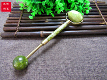 Natural jade roller massage hammer Facial Eye Slimming Beauty Stick Knock leg beating back acupuncture points Dredge the meridians