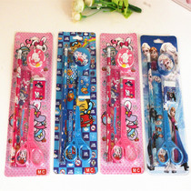 Korean creative stationery primary school students learn Stationery Set cartoon learning supplies five sets