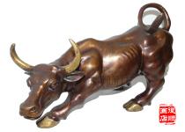 Copper Bull Boutique Bronze Ware Wall Street Bull Market Bull Furnishing Feng Shui Office Desktop Craft Home Adornment