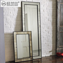 Neoclassical mirror European-style full-length floor-to-ceiling mirror Full-length mirror Clothing store fitting mirror Wall-mounted decorative mirror M1336