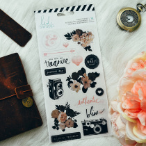 Judy handmade DIY hand account material hand book sticker big PVC retro sticker