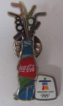 2010 Vancouver Winter Olympics Badge sponsor Coca-Cola bottle badge