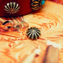 Leather carving leather art hardware ancient silver decorative buckle leather buckle financial cloth buckle ancient silver chrysanthemum buckle 11mm financial cloth buckle