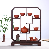 Haolinxuan Chicken Wing Wood Square Ancient Frame Multi-Treasure Frame Kung Fu Tea Spot Antique Rack Home Furnishing