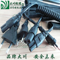 European standard plug screw wire European gauge plug spring power cord European AC power cord PU spring wire