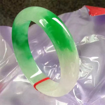 Floating green flower emerald bracelet Imperial green high-end hydrated ice seed belt certificate Yang green female old pit natural jade bracelet