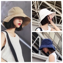 Korean version devils day series 100 hitch a great hat fisherman hat woman summer foldable sunscreen hat butterfly knot hat