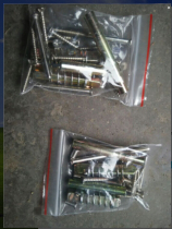 Lock screw wrap accessories with square shaft square strips wood teeth screws 5 * 6 connecting rods nuts sunk head screws 5 * 10