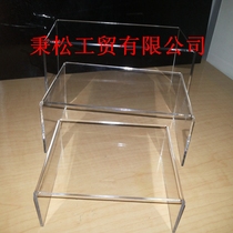 Acrylic 3mm thickened display stand U-shaped booth display stand cosmetics jewelry jewelry rack three-piece set transparent