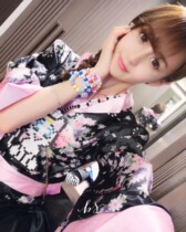 Electric syllable equipment clothing trampoline light skirt kimono LED light glowing tutu skirt set nightclub warm jacket