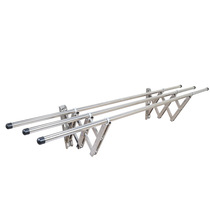 Thickened stainless steel 1 Pole 2 pole 3 pole 4 balcony outdoor telescopic clothes rod push pull folding outer floating drying rack