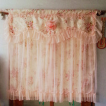 New polyester blackout curtain wedding universal hanging curtain fabric lace fabric single-layer flower single finished curtain