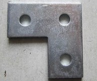 C steel connector tube card gas engineering pipe special steel fittings L plate three-hole plane connection sheet