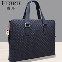 New leather mens handbag bag for mens bag business bag briefcase cross - shoulder cross - strap 14 inch computer package