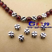 Promotional silver accessories diy beaded necklace crystal bracelet beads 925 sterling silver Indonesian Clover mini silver beads