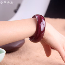 Agate chalcedony bracelet jade bracelet Purple Agate bracelet Female jade bracelet widened thickened