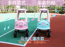 Baby four-wheel playground toy car hand push small RV childrens Taxi Walker macaron stroller