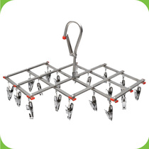 Stainless steel stretch hanger widened link belt windproof buckle sock rack stainless steel hanger