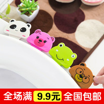 Toilet cover portable device cute cartoon convenient toilet cover does not dirty hands uncover toilet cover