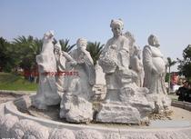 Han Baiyu mythological legend The Eight Immortals Sculpted Eight Immortals have been sculpted by the auspicious characters 