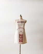 In Green Nordic style retro creative cotton apron cabinet style embroidered letter cotton pillowcase