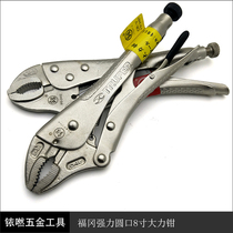 Fukuoka Vigorous Pliers Round Mouth Round Mouth Tongs Sub 10 Inch Multifunction Quick Wrench Fixed Grip Nipper FO-2401