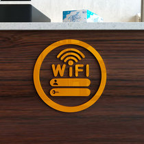 WiFi creative icon 3d three-dimensional acrylic wall stickers dessert milk tea shop decoration stickers glass window wall stickers