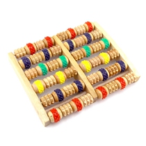 Colour six-row wooden roller plantar massager wood massager widening to reinforce the foot leg acupoints of the foot
