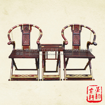 Mahogany furniture Cochin Dalbergia armchair Laos big red rosewood chair three-piece set Chinese Ming and Qing classical furniture