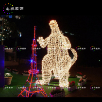 Famous Plaza Mall Large Christmas Day Cosrad Animal LED Lighting Decorative Props Factory