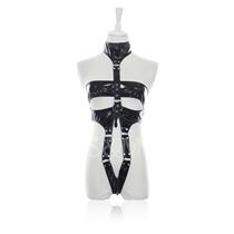Neck smirty clothes Queen patent leather neck set chest wrap body bikini underwear sexy hot clothing underwear