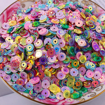 6mm round flash diy handmade flat beads kindergarten nightclub performance stage clothing accessories 150 pieces