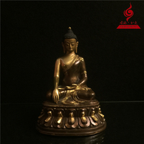 Nepal Handmade Old Buddha statue Sakyamuni Buddha 20cm Rare Victorious Karma Ruyi Shop